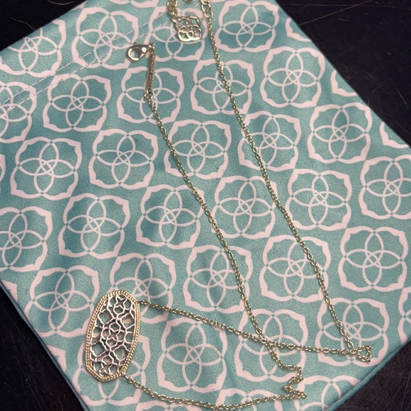 Kendra Scott Dylan Necklace Mixed Metal Filligree - Picture 6 of 6